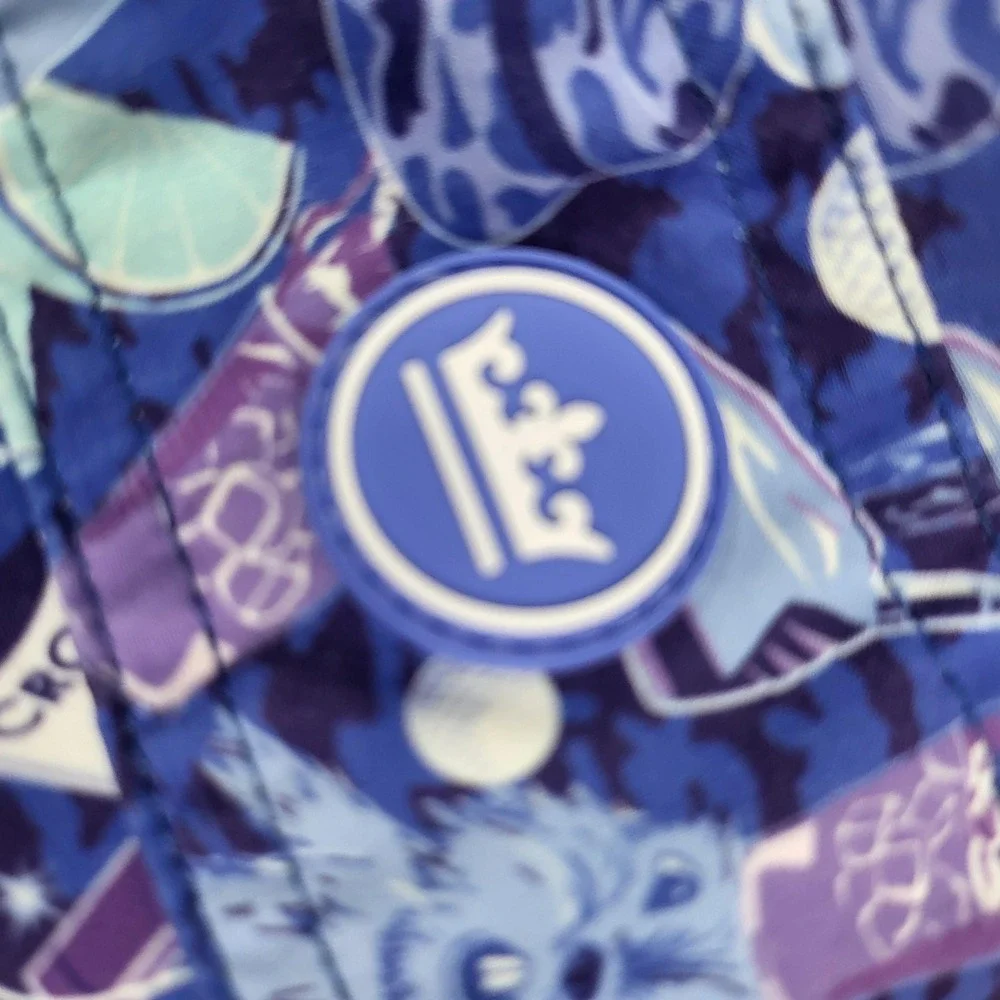 Peter‎ Millar Seaside Swim Trunks Mens Small Blue Cocktail Print Elastic Waist